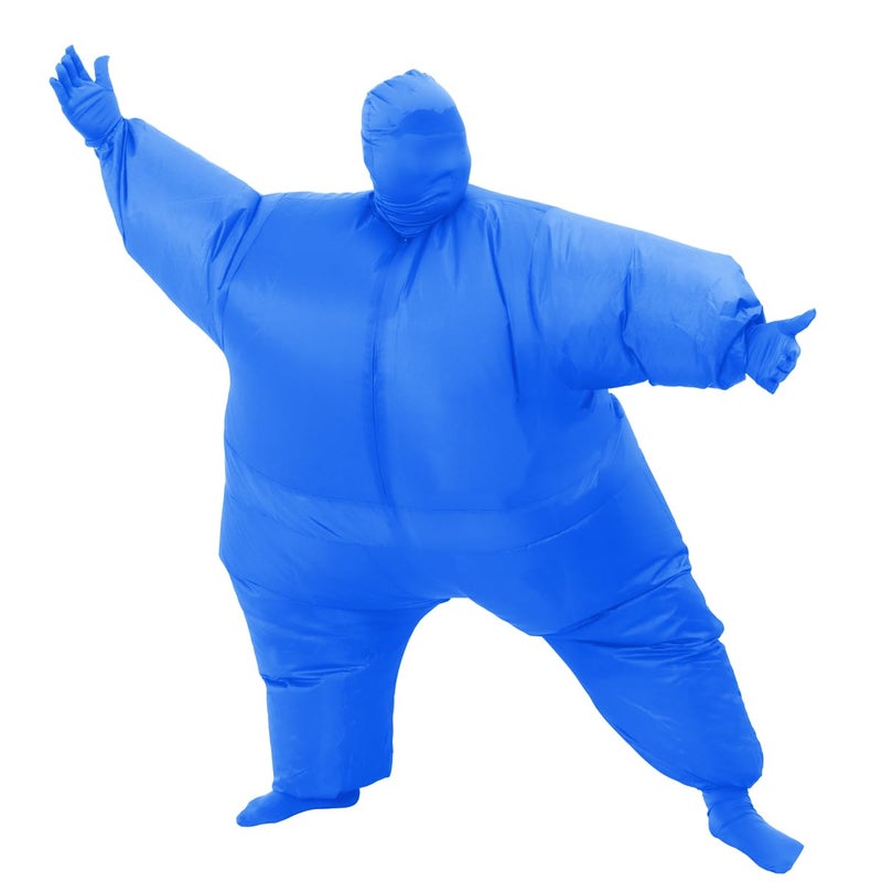 RHYTHMARTS Blue Inflatable Costume Full Body Suit Inflatable Halloween Costumes Fancy Dress for Adult (Blue) - Image 3